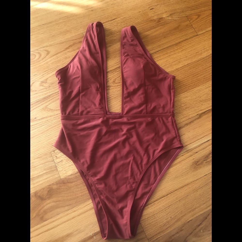 Plunge One Piece Swimsuit